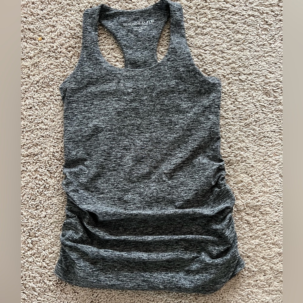 Beyond the bump maternity tank with built in racer back bra